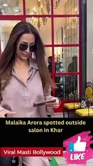 Malaika Arora spotted outside salon in Khar