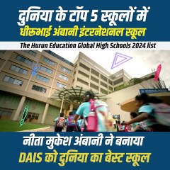 नीता मुकेश अंबानी की 'Education for All' का कमाल, धीरूभाई अंबानी इंटरनेशनल स्कूल अब दुनिया के टॉप 5 स्कूलों की लिस्ट में शामिल  #TopSchools #GlobalEducation #ProudMoment #DAISExcellence  #Ambani #RelianceIndustries #DhirubhaiAmbaniInternationalSchool