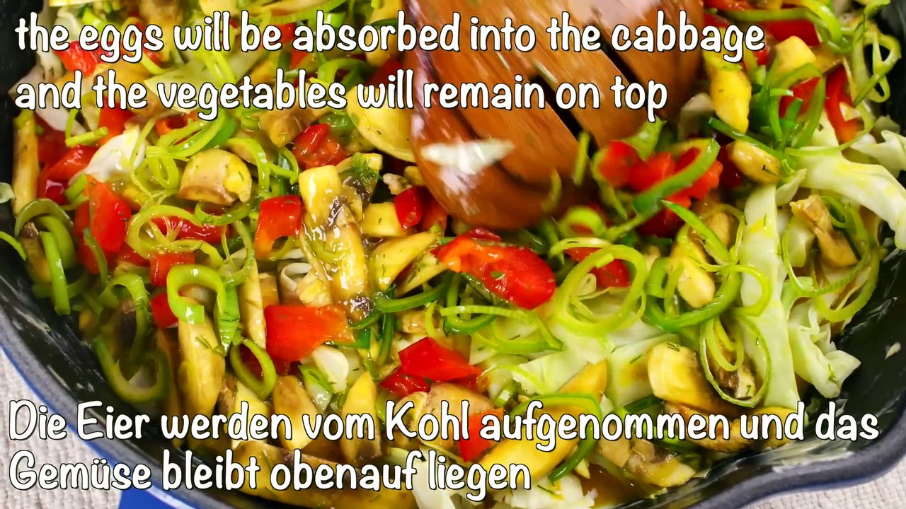 Just pour eggs over cabbage and the result will be amazing! Healthy, easy and very delicious recipes