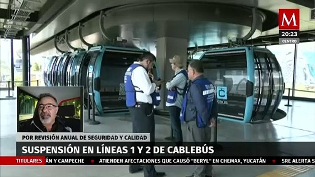 ¿A qué se debe el cierre de la línea 1 y 2 del sistema de transporte Cablebús?