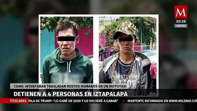 En CdMx, detienen a 4 por transportar supuestos restos humanos en bolsas de plástico