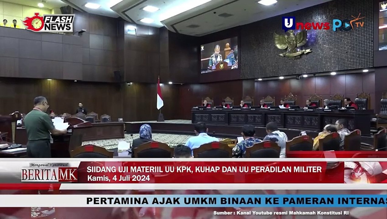 MK Gelar Sidang Pengujian Materil UU KPK, KUHP dan UU Peradilan Militer