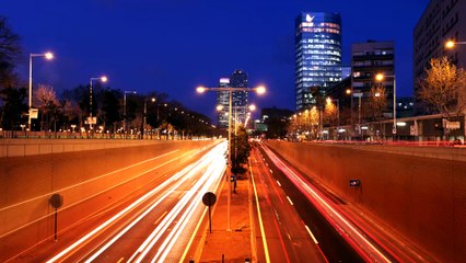 Traffic in an underground tunnel
