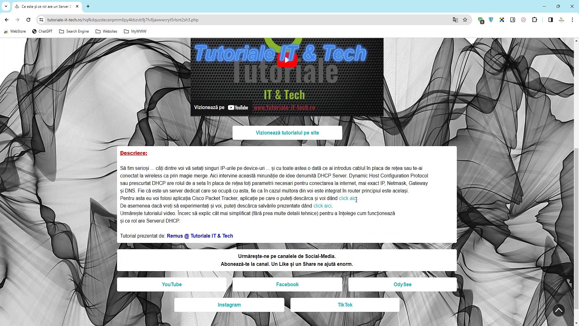 Tutoriale Retelistica