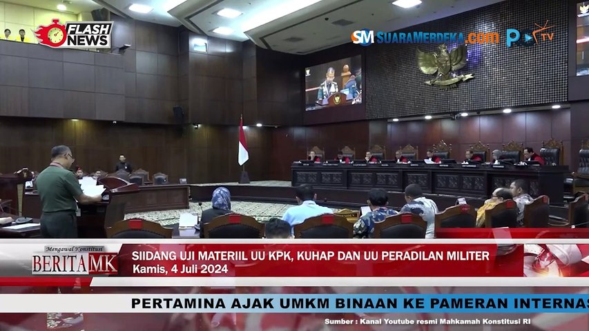 MK Gelar Sidang Pengujian Materiil UU KPK, KUHP dan UU Peradilan Militer