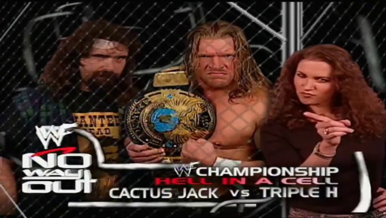 WWF No Way Out 2000 - Triple H vs Cactus Jack (Hell In A Cell Match, WWF Championship)