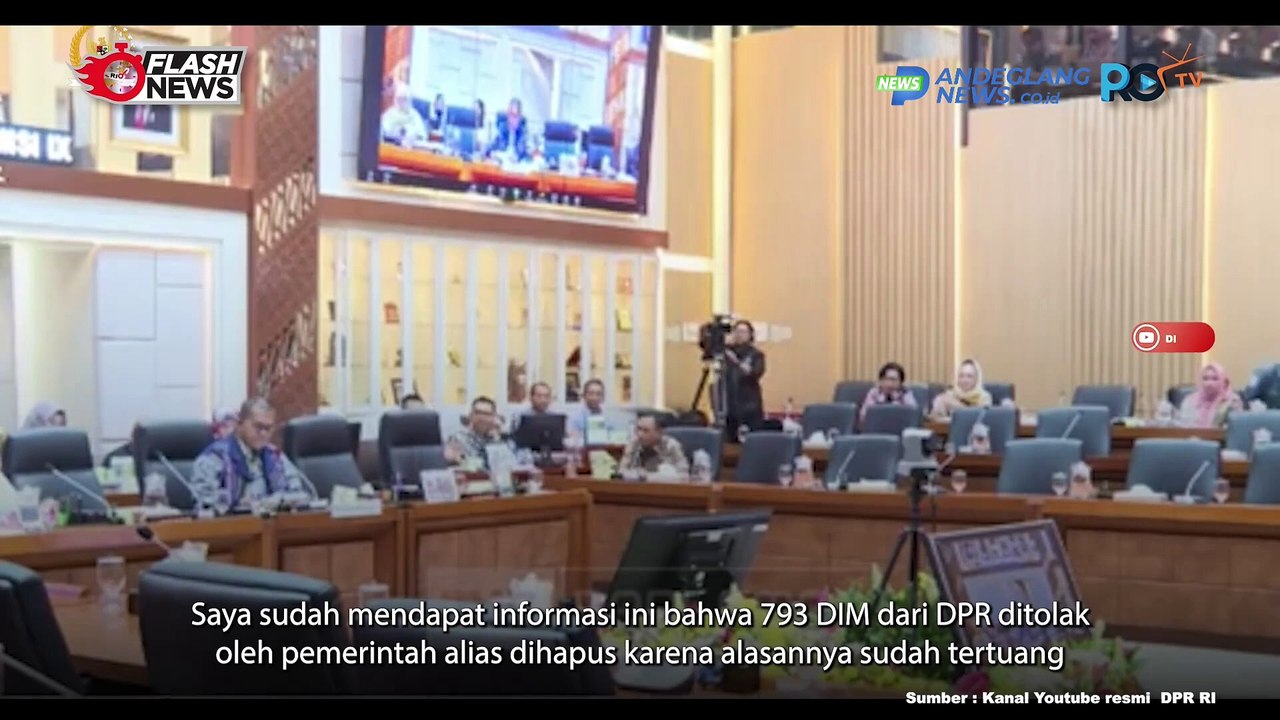 PEMERINTAH TOLAK 793 DIM RUU PENGAWASAN OBAT DAN MAKANAN