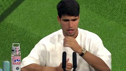 Tennis - Wimbledon 2024 - Carlos Alcaraz : "Jude Bellingham's celebration ? Big win deserves big celebration"