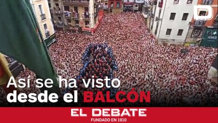 Lo que nunca te habían contado del chupinazo: desde dentro del Ayuntamiento se ve en televisión