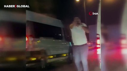 Pendik'te tartışma sonrası kaputa yatarak gitmesini engelledi