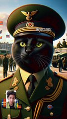 cute cat in army  command #cartoon #cat #trendingvideo