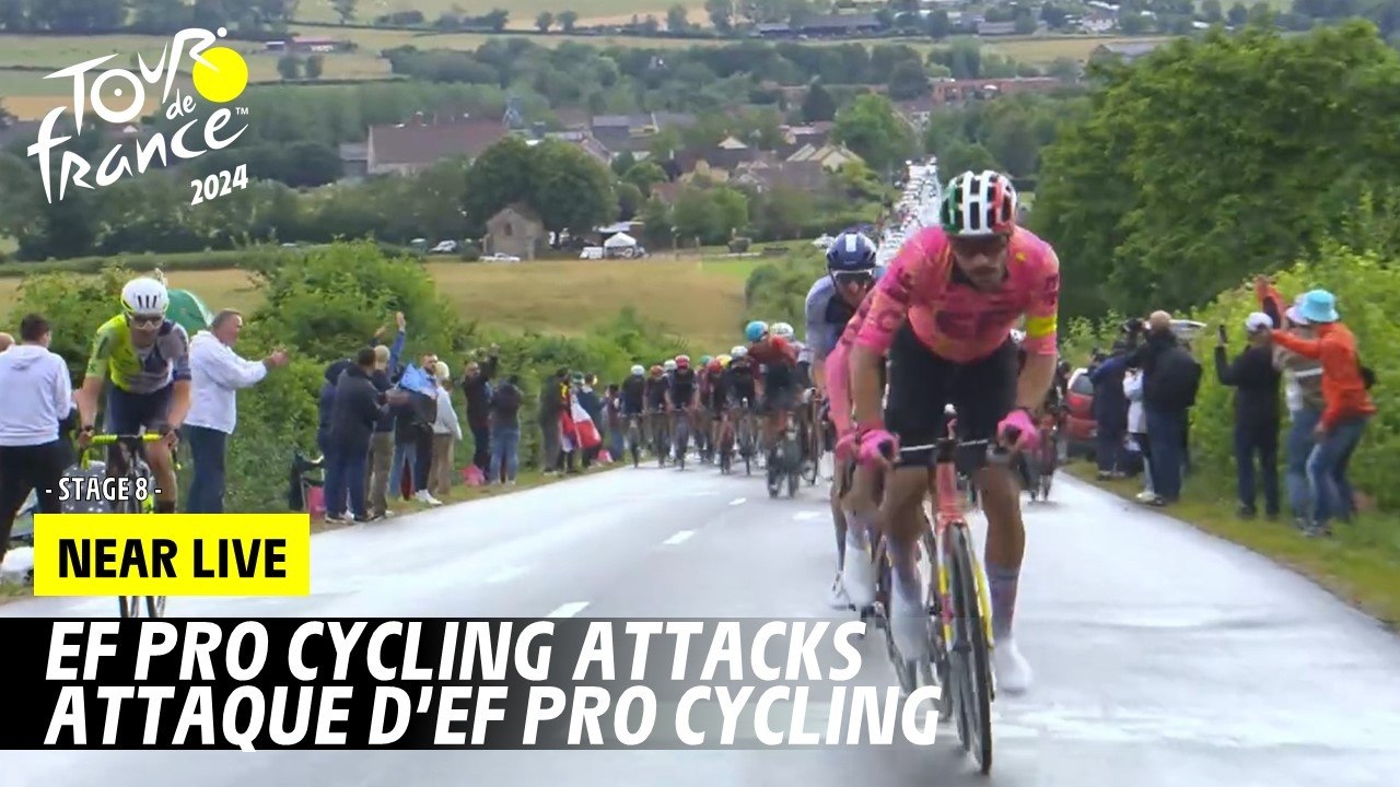 EF Pro Cycling attacks - Stage 8 - Tour de France 2024