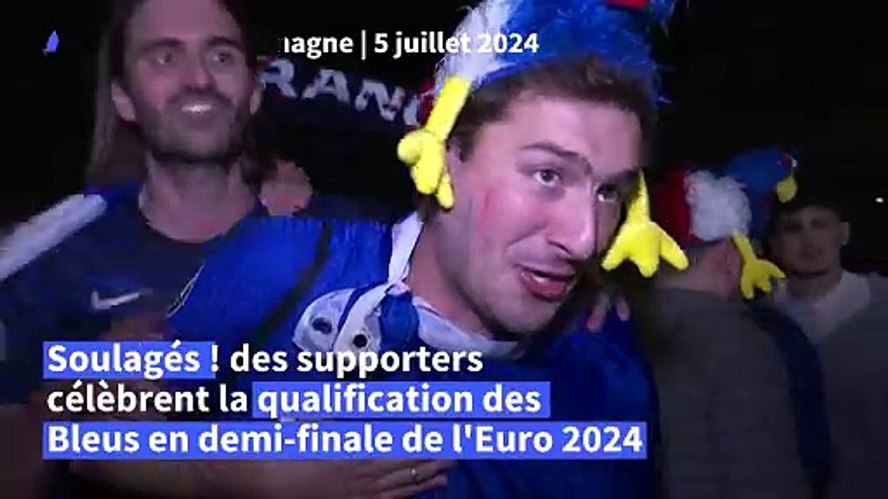Euro-2024: les supporters français célèbrent la victoire au bout d'un match "stressant"