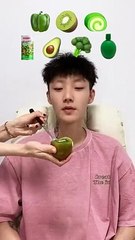 Random Green food MUKBANG #shorts