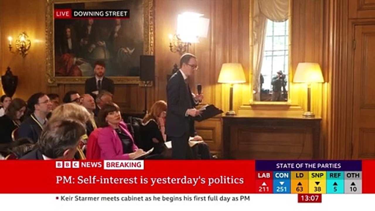 UK Prime Minister Keir Starmer says _tough decisions_ to come_ in first news conference _ BBC News(360P)