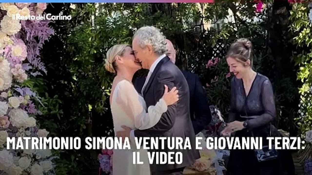 Matrimonio Simona Ventura e Giovanni Terzi: il video