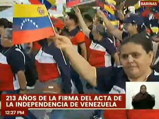 Barineses conmemoraron los 213 años de la Firma del Acta de Independencia