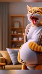 cute cat are pregnant video of cat with funny sound
