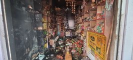 किराना की दुकान में शॉर्ट सर्किट से लगी आग, 8 लाख रुपए का सामान जला