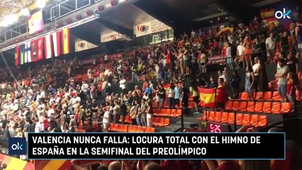 Valencia nunca falla: locura total con el himno de España en la semifinal del Preolímpico