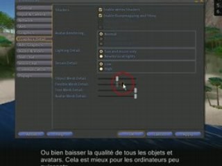 Reglages de Second Life