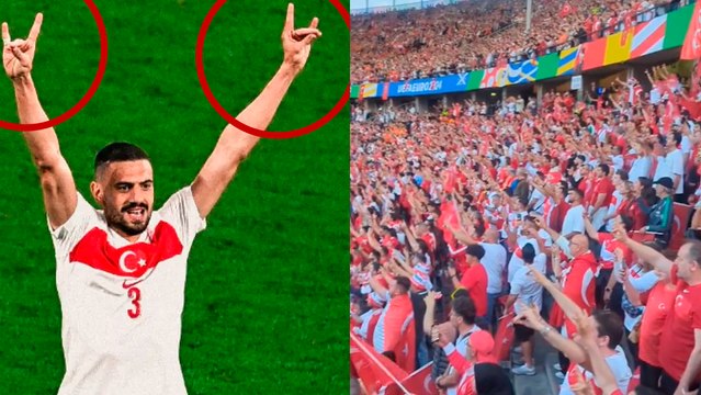Euro 2024: Miles de aficionados turcos hacen el saludo del 'lobo' por el cual Merih Demiral fue suspendido