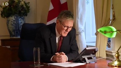 Watch: Keir Starmer takes phone call from Joe Biden after general election win