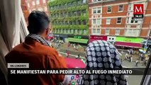10 Mil manifestantes piden al gobierno de Londres exigir un alto al fuego en Palestina
