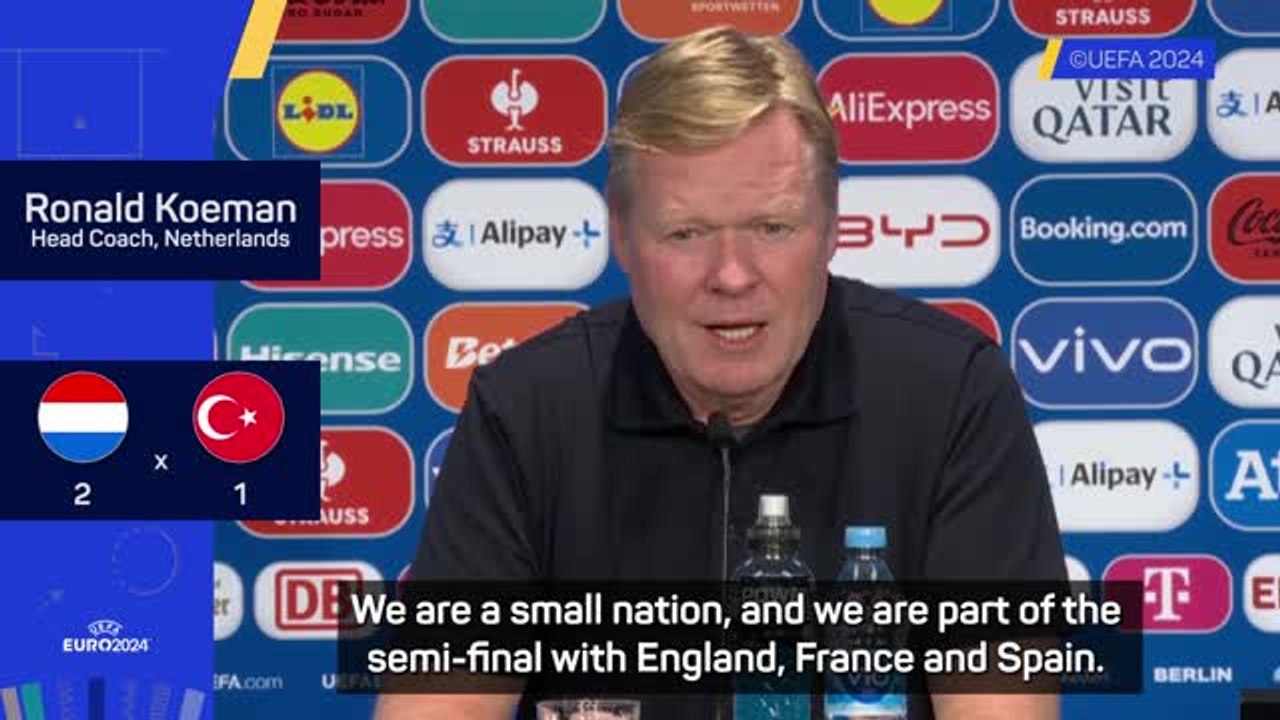 Koeman 'proud' after the Netherlands clinch semi-final spot