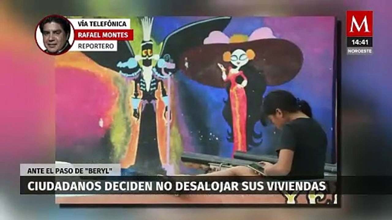 Ante el paso del huracán 'Beryl' algunos pobladores de Quintana Roo no desalojaron sus hogares