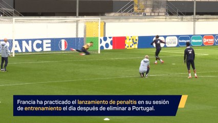 Francia ensaya los penaltis antes de España