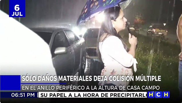 Colisión múltiple deja varias personas heridas en el Anillo Periférico de la capital