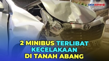 Jalan Licin, 2 Minibus Tabrakan di Kawasan Tanah Abang Jakarta Pusat