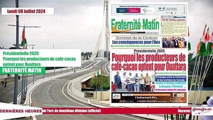 Titrologue 8 Juillet 2024 Présidentielle 2025 Pourquoi les producteurs de café-cacao optent pour Ouattara