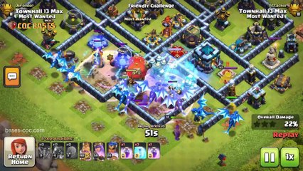 Top Farming Base TH13 With Link, Anti Air / Electro Dragon, Anti 3 Stars, Hybrid Layout - Clash Of Clans (02)