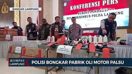Polisi Bongkar Pabrik Oli Motor Palsu, 1 Tersangka Diamankan!