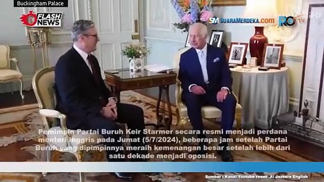 PM Inggris Baru, Keir Starmer Jabat Tangan dengan Raja Charles III di Buckingham Palace