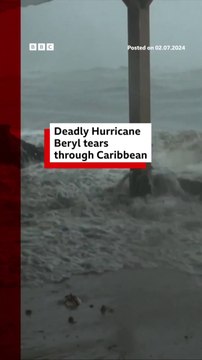 Hurricane Beryl is now a category five storm #Hurricane #Caribbean #BBCNews