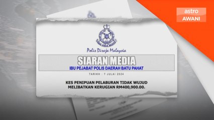 Kes scam: Warga emas rugi lebih RM400,000 ditipu pelaburan tidak wujud