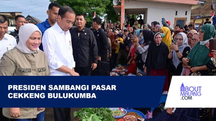 USAI TINJAU RUMAH SAKIT DI BULUKUMBA, JOKOWI-IRIANA BORONG DAGANGAN PENJUAL DI PASAR CEKKENG