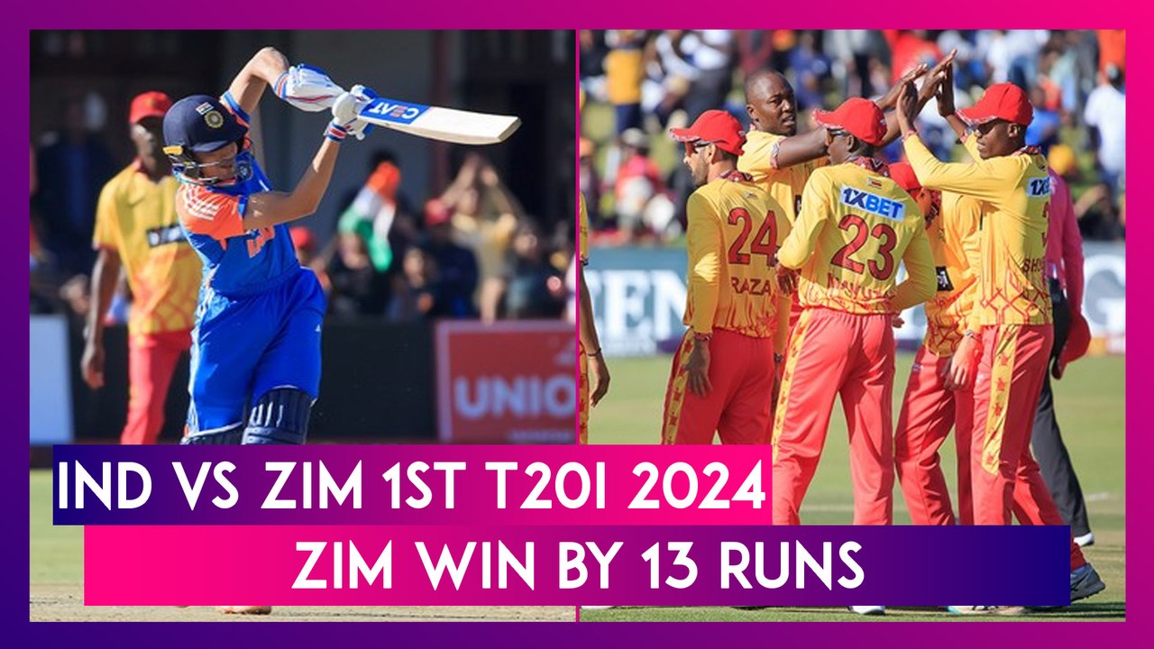 IND vs ZIM 1st T20I 2024 Stat Highlights Zimbabwe Stun India In Series