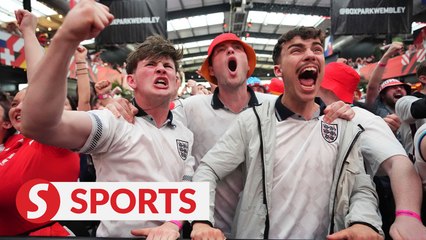Fans in London celebrate England reaching Euro semis after shootout