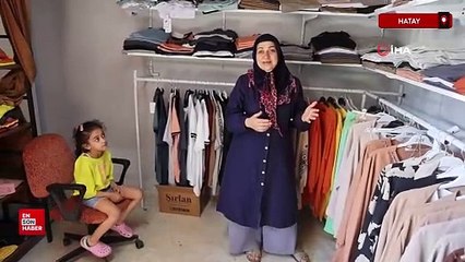 Hatay’da iş yeri yıkılan kadın, 12 metrekarelik mağazada hayata tutundu