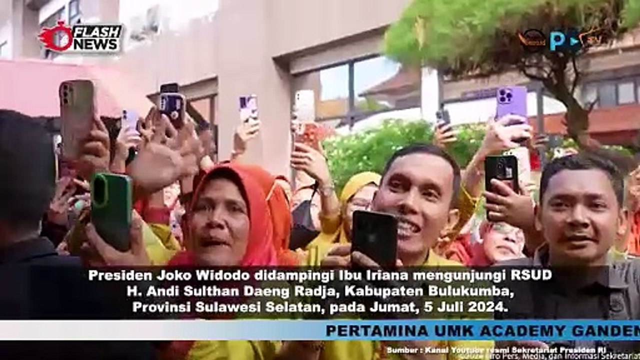 Presiden Jokowi Dan Ibu Iriana Tinjau RSUD H Andi Sulthan Daeng Radja Bulukumba