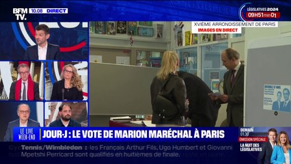 Législatives: Marion Maréchal a voté à Paris