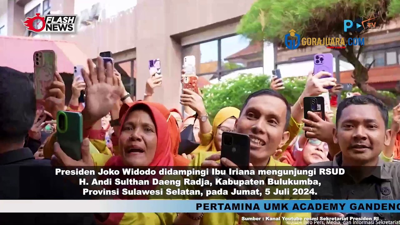 KUNKER JOKOWI DAN IBU IRIANA KE BULUKUMBA, TINJAU RSUD H. ANDI SULTHAN DAENG RADJA DAN PASAR CEKKENG