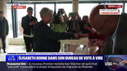 Législatives: Élisabeth Borne a voté à Vire