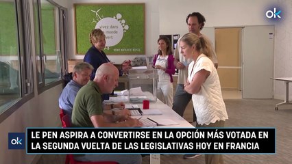 Le Pen aspira a convertirse en la opción más votada en la segunda vuelta de las legislativas hoy en Francia