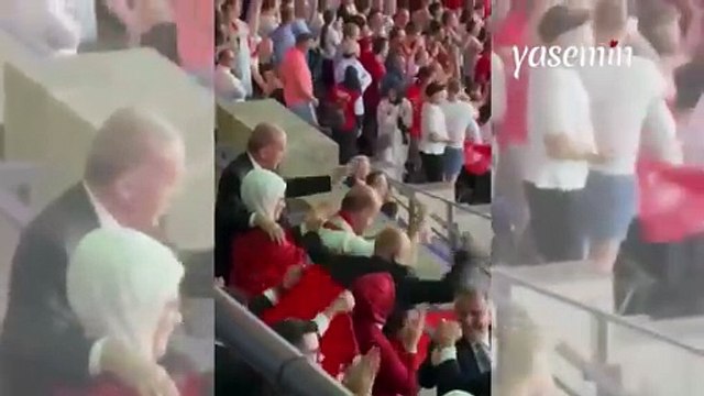 Milli Takımı yalnız bırakmayan Başkan Erdoğan'ın gol sevinci işte böyle görüntülendi!