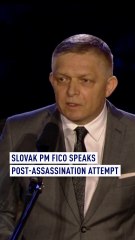 Video herunterladen: Slovak PM Fico speaks after assassination attempt